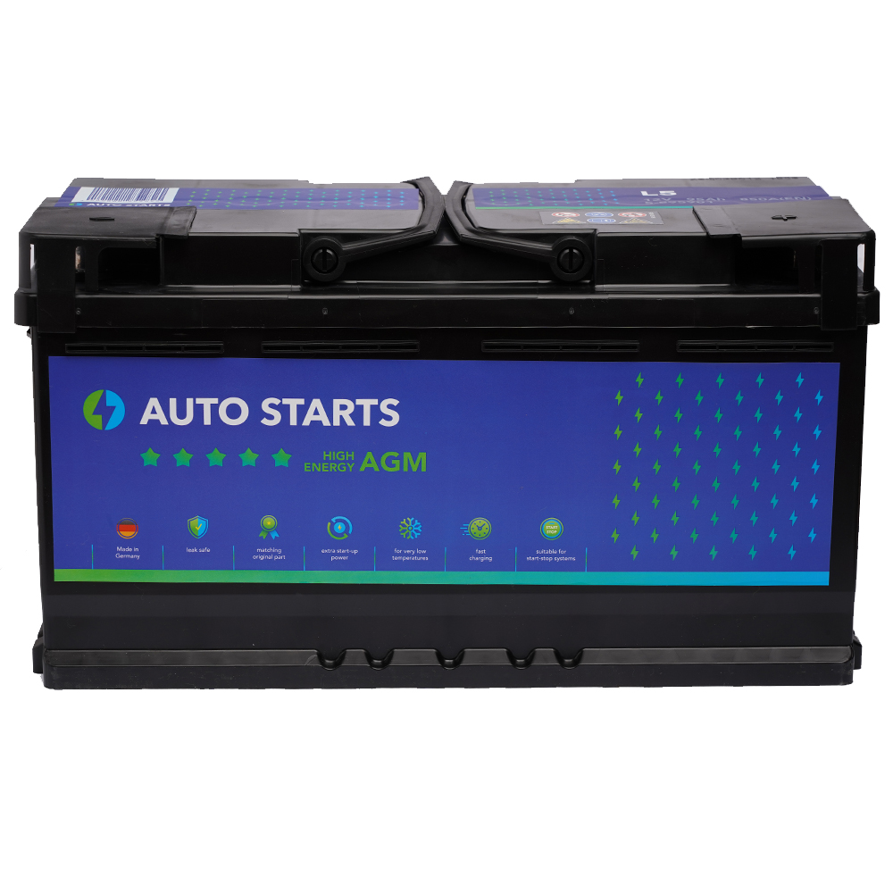 Akumulators AUTO STARTS HIGH ENERGY AGM 12V 95Ah, 850A (EN) 353x175x190 0/1